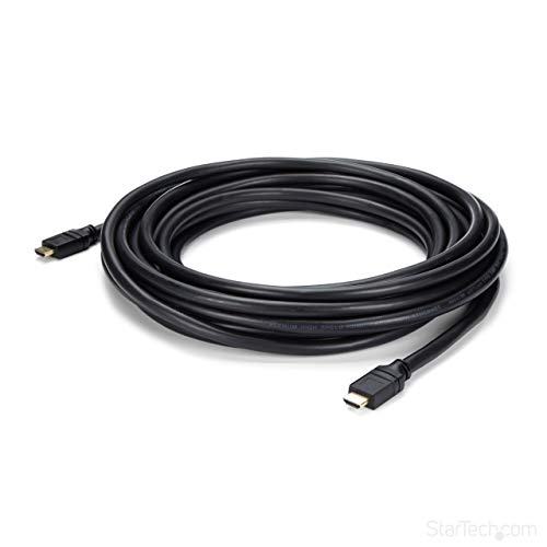 StarTech.com 35ft Plenum Rated HDMI Cable, 4K High Speed Long HDMI Cord w/ Ethernet, 4K30 UHD, 10.2 Gbps, HDCP 1.4, In Wall Plenum HDMI 1.4 Display Cable, HDMI to HDMI Computer to TV Cable (HDPMM25)