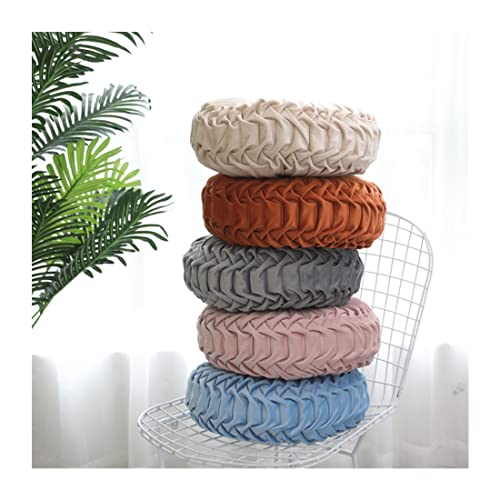 Baiyuruodie Round Velvet Pillow, Sofa Bed Bedroom Decorative Throw Pillow thumb #2