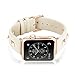 Solomo Compatible for Apple Watch Band 40mm 38mm, Fashion Women Genuine Leather Replacement Strap 3D Studs Spikes Rivets Rock Punk Rose Gold Metal Adapter Buckle iWatch Series 5/4/3/2/1 (Creamy White)