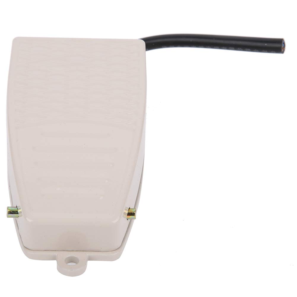 Gebildet Metallo 12V 24V 48V 230V/5A Interruttore a Pedale Momentaneo Antiscivolo Interruttore a Pedale Vivavoce con Cavo 100CM, SPDT NO NC