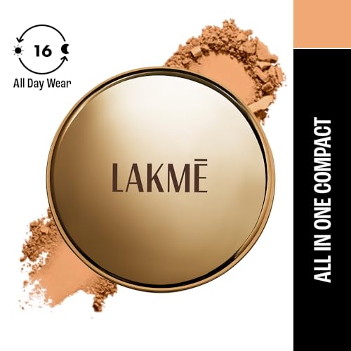 Image of Lakme 9 to 5 Primer with Matte Powder Foundation Compact, Natural Light, 9g (Pack of 3)