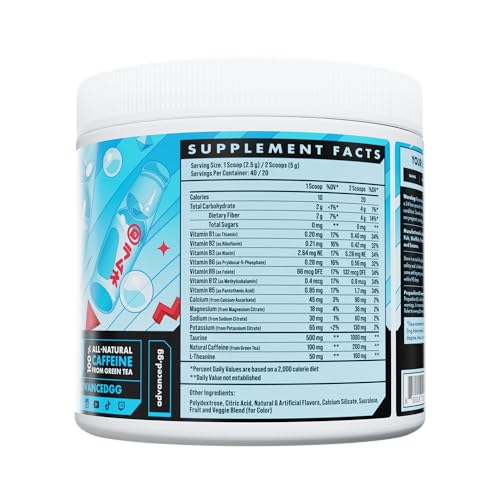 Image of Advanced Energy - Energy Boosting Formula with Electrolytes for Hydration - L-Theanine to Combat Jitters - Sugar Free & Keto Friendly - No Maltodextrin (40 Servings) (Ramune)
