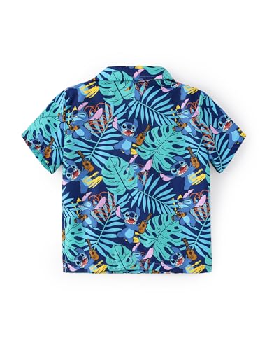 Image of Disney Marvel Spiderman Cars Stitch Star Wars Mickey Boys Hawaii Shirt Button Up Dress Shirts Short Tropical Shirt Kids 2-13Y