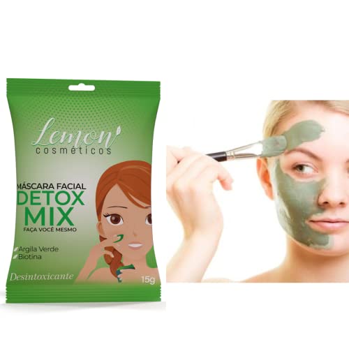KIT 05 Mascara Facial Desintoxicante Mix Argila Verde - Lemon