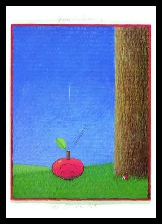 Germanposters Peter-T Schulz Pssst - Póster con marco de madera de haya negro