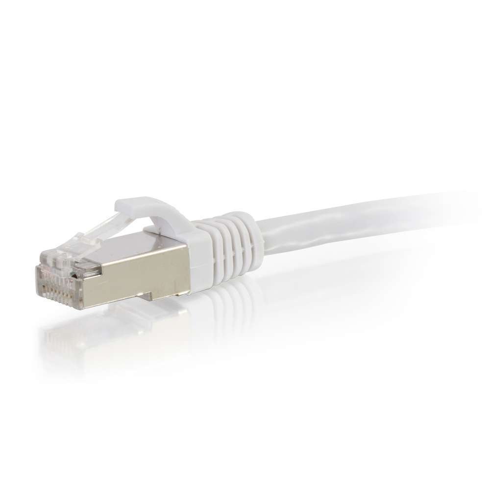 C2G 89937 Cat6a Booted Shielded (STP) Network Patch Cable - Patch cable - RJ-45 (M) to RJ-45 (M) - 2 m - STP - CAT 6a - molded, snagless, stranded - white