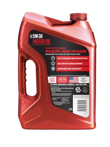 Valvoline MaxLife High Mileage 5W-30 Synthetic Blend Motor Oil 5 Quart