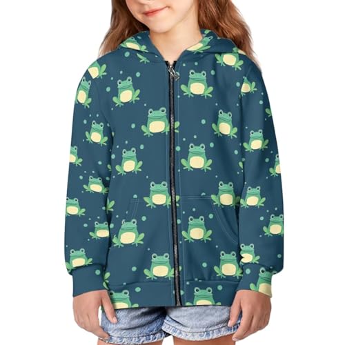 Image of Zipper Hoodie for Kids Full Zip Up Sweatshirt Active Coat Hooded Pullover with Pockets Size 6-16 Boys Girls