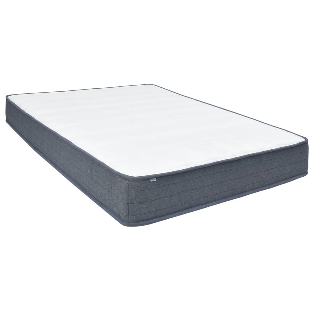 Materac na łóżko kontynentalne 200 x 160 x 20 cm, obicie materiałowe, średni stopień twardości, rdzeń sprężynowy, odciążenie, do łóżka podwójnego, rozmiar Queen Size, komfortowy sen
