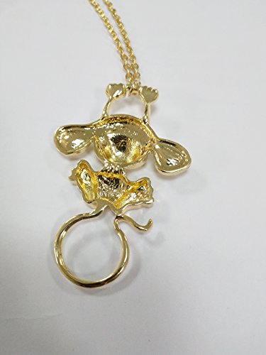 Image of Lovely Magnetic Reading Glasses Holder Clip Multi-Function Monkey Pin Brooch /Necklace (Rose Gold Brooch)