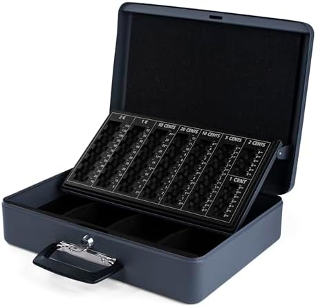 Pavo Premium - Caja de caudales (con 2 mangos, 37 x 28 x 12 cm), ...