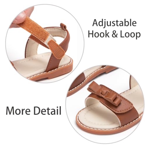 Image of ESTINE Toddler /Little Kid Girls Bow Open Toe Flat Evening Dress Sandals