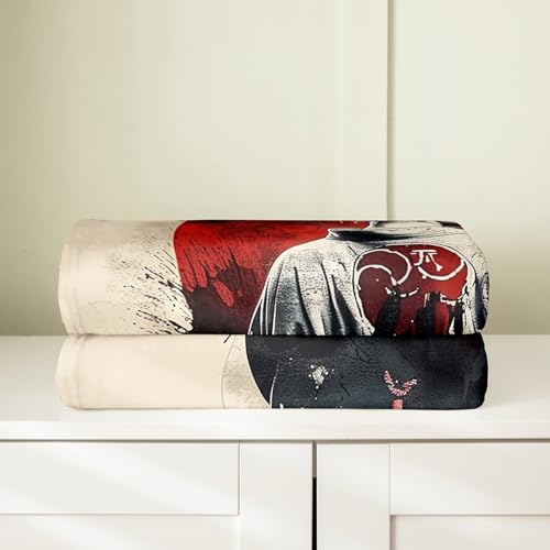 Feelyou Kids Japan Geishas Flannel Fleece Throw Blanket Queen 90\"x90\" Boys Girls Red Sunset Plush Blanket Japan Style Fuzzy Blanket Japan Tradition Aesthetic All Season Bed Blanket