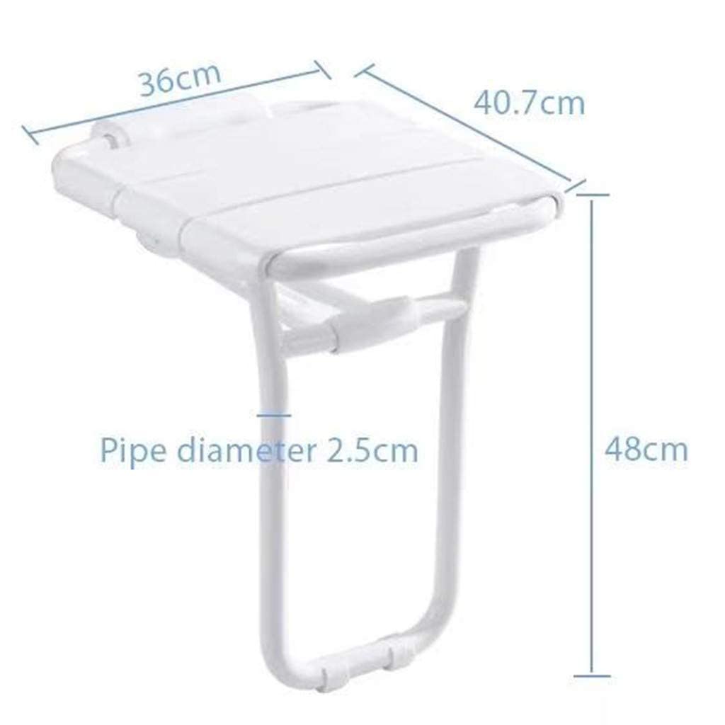 Asiento de Ducha Abatible, Asiento de Ducha Abatible de Pared Antideslizante, Taburete de Baño Seguro para Ancianos, Mujeres Embarazadas, Personas Discapacitadas, Ahorro de Espacio En La Ducha