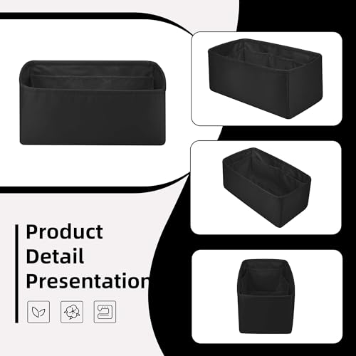 Image of DGAZ Silk Purse Organizer Insert For Hermes Hac 28 /32 /40 /45 /50 Bags, Luxury Handbag & Tote Organizer, Simplicity bag organizer(Black,Hac50)