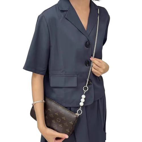 Image of Jiesinlov Purse Chain Adjustable Shoulder Strap with Small Metal Ball Replacement Transformation Crossbody Handbag