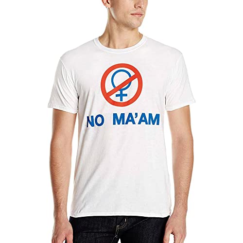 Married with Children Men's Married With Children No Ma'am Graphic T-Shirt, White, X-Large