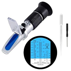 Antivries Refractometer 4-in-1 koelmiddelmeetapparaat voor het controleren van vriespunt van automobielantivriessystemen…