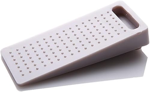 Operitacx 4 piezas de tope de puerta de seguridad para puerta, cuña de puerta, cuña de puerta, paquete de topes de puerta, sin perforación, color