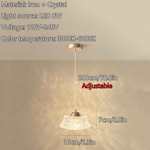 Lampe suspendue LED 8 W hauteur réglable pour éclairage de plafond - 3