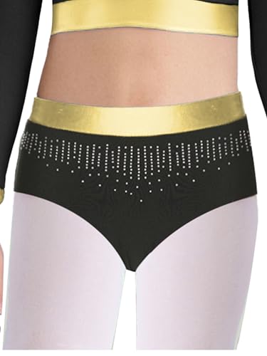 Kids Girls Underwear Sparkle Rhinestones Gymnastics Dance Briefs Panties Performance Dancewear3