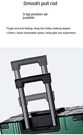 review ERLUN 2023 Travel spinner luggage 20/22/24/26 inches Aluminum frame rolling suitcase Fashion trolley case business Boarding box (black, 22inch)