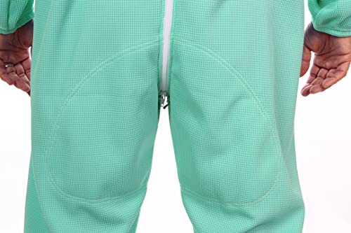 Gima - Anti-Manipulations-Anzug, Sanitär Pyjama-Anzug für ältere Menschen und Patienten, Reißverschlussöffnung hinten, Wabenjersey, doppelt verstärkter Schritt, Größe XL, grüne Farbe, Made in Italy