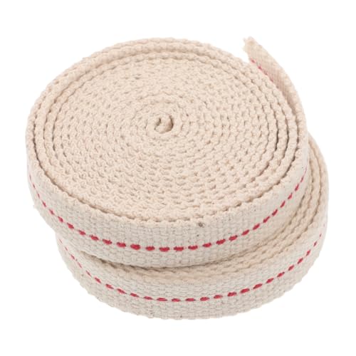 Parliky 2Rolls Cotton Kerosene Lamp Wicks Replacement for Outdoor Camping Handheld Lanterns Vintage Oil Lamps Flat Design Meters Total