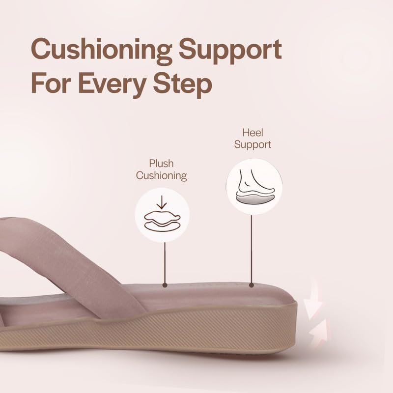 Image of FAUSTO Women Bow Design Dual Strap Office Party Ortho Slip On Sandals | T-Strap Thong Slippers | Light Traditional Outfits, Festive Kurtis, Salwar Suit Set