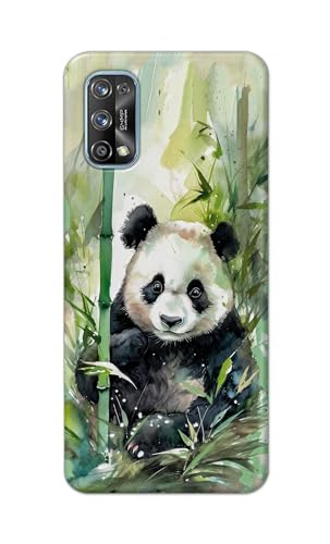 Image of Printed Hard Back Cover for Realme 7 Pro Back Cover (Panda -J1) -190724(EA)