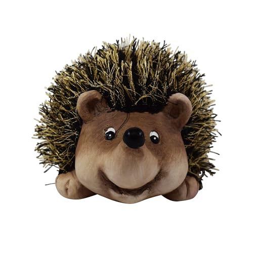 CHICCIE Igel aus Terrakotta in braun 10x14x7cm - Herbstdeko Tierfigur Dekoration