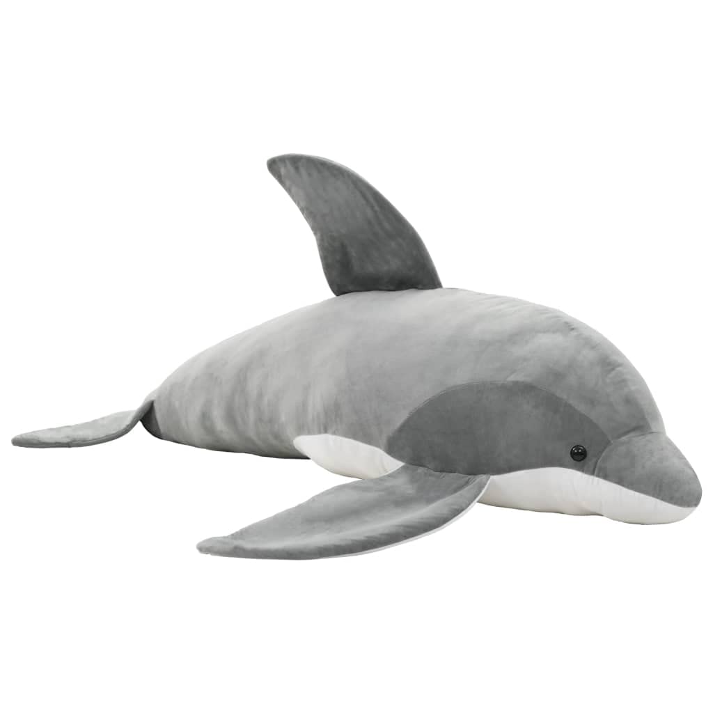 vidaXL Pluszowy delfin przytulanka, szary