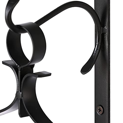 Souliron Hanging Hurricane Glass Wall Sconce Candle Holder Black Metal Wall Decorations Set Of 2 Hlj15-291B2 #TOP2