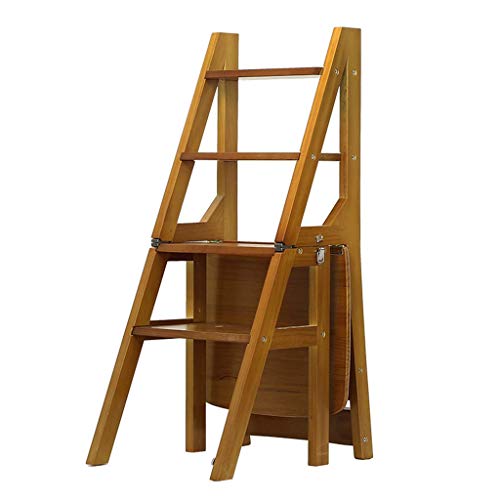 Escabeau portable en bois pour maison : chaise escalier pliante et stable
