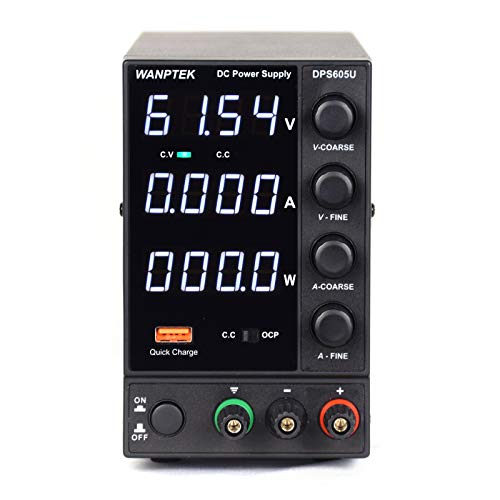 60V Fuente de Alimentación de CC de Conmutación, 5A Fuentes de Alimentación Regulable, Fuente de Alimentación de Laboratorio 4 dígitos Cover