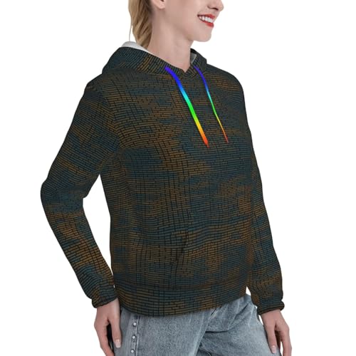 Sweat à capuche code de programmation imprimé graphique avec poche kangourou
