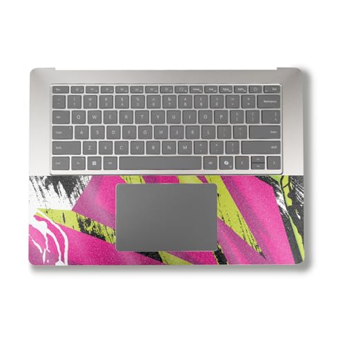 Image of Glossy Glitter Laptop Skin Compatible with Alienware M18 R2 (2024) - Grunge Magenta - Premium 3M Vinyl Protective Wrap Decal Cover - Easy to Apply | Crafted in The USA by MightySkins