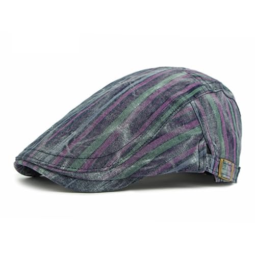 Hearda Gorra Plana Invierno para Hombre y Mujer, Y2K Gorra Gatsby Casual Vintage Hombre Boina Beret Ligera Confort Boina Plana Caballero para Otoño e Primavera (K28 Azul,Talla única)