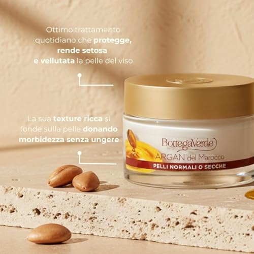 Bottega Verde, Crema viso - antieta nutriente - con olio di Argan(50 ml) - pelli normali o secche - 3
