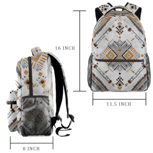Mochila impermeable étnica con compartimento seguro para laptop de 16 in 2