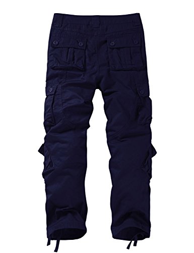 Image of Match Men's Wild Retro Multi-Pockets Utility Casual Cotton Cargo Trousers #3357