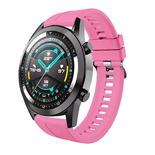 Image of ACM Watch Strap 20mm compatible with Compaq Q Watch Smartwatch | Silicone Belt Classic Band