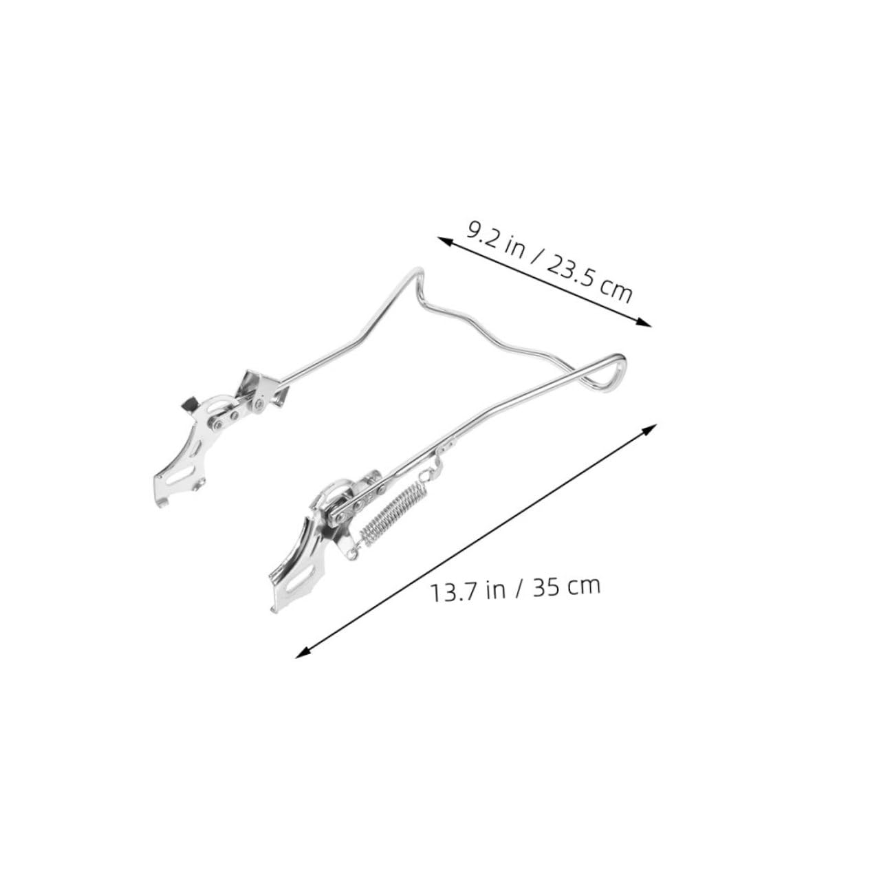 Béquille de Vélo Double en Acier Argenté, Support Latéral de Remplacement
