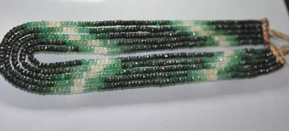 Rondelles facettées en émeraude 4-3.5mm pour réparer et sublimer vos bijoux