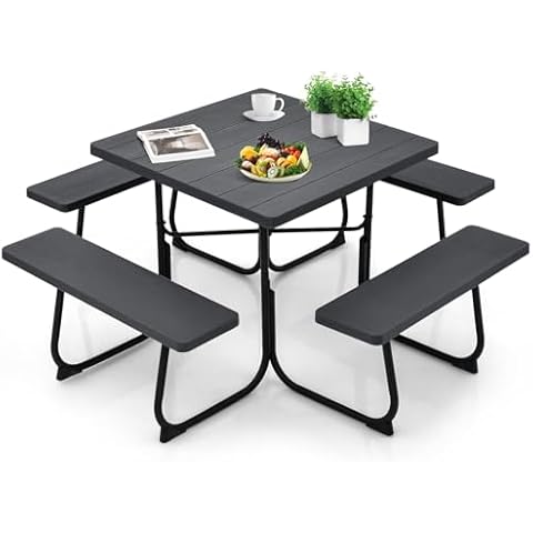 TANGZON 8 Seater Round/Square Picnic Table Set Cover