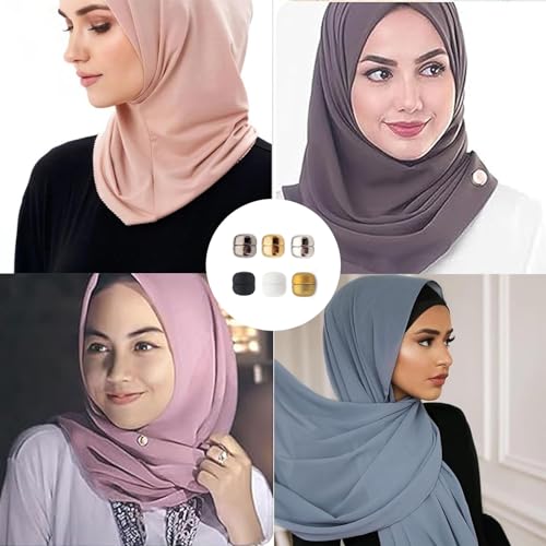XUTONG 6 works Magnetic Hijab for Women Hijab Brooch with Magnetic Buckle Muslim Magnetic Clip for Hijab Multipurpose Pins with Magnets - Image 4