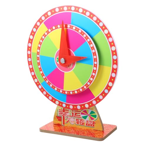 PRETYZOOM DIY Prize Wheel Plastic Rotating Prize Wheel for Party Games Compact Double Layer Spinner for Carnivals Trade Shows Holiday Activities More