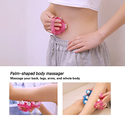 Lyanxinlei Handheld Massager Neck Deep Tissue Massage Roller Glove, Palm-Shaped Full-Body Massage Tool With Ball Massage (Black) #TOP2