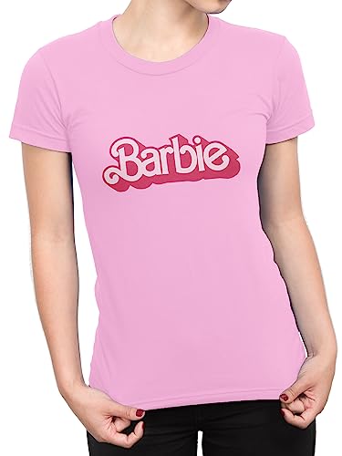 Barbie T-Shirt Damen | T Shirts Frauen Sommer | Baumwolle Tshirt Damen | Rosa S