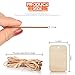 HNYYZL 100 Pcs Unfinished Wood Pieces Rectangle-Shaped, Light Wooden Cutout Natural Rustic with Hole, and 2M Hemp Rope, for Craft Projects, Hanging Decorations, Painting, Staining (2” x 1.3”)